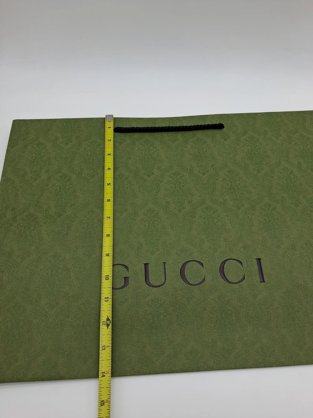 GUCCI Equilibrium Green Large Shopping Gift Bag Rope Handles 19